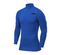 TCA Boys' Long Sleeve Compression Shirt, Athletic Workout Sports Undershirt Base Layer Top - Dazzling Blue, 12-14 Years