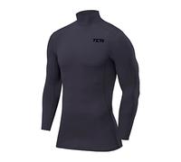 TCA Boys' Long Sleeve Compression Shirt, Athletic Workout Sports Undershirt Base Layer Top - Graphite, 12-14 Years