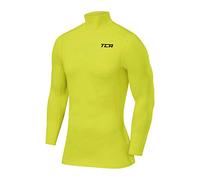 TCA Boys' Long Sleeve Compression Shirt, Athletic Workout Sports Undershirt Base Layer Top - Lime Punch, 12-14 Years
