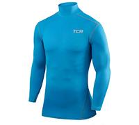 TCA Boys' Long Sleeve Compression Shirt, Athletic Workout Sports Undershirt Base Layer Top - Sky Blue, 10-12 Years
