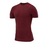 TCA Boys' Pro Performance Compression Base Layer Short Sleeve Thermal Top - Cabernet, 10-12 Years