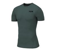 TCA Boys' Pro Performance Compression Base Layer Short Sleeve Thermal Top - Darkest Spruce, 6-8 Years