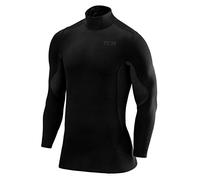 TCA Boys' SuperThermal Compression Base Layer Football Running Top Long Sleeve Thermal - Mock Neck - Black Stealth, 6-8 Years