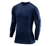 TCA Boys' SuperThermal Compression Base Layer Football Running Top Long Sleeve Thermal Under Shirt - Navy Eclipse, 12-14 Years