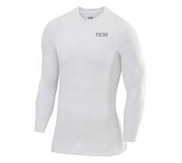 TCA Boys' SuperThermal Compression Base Layer Football Running Top Long Sleeve Thermal Under Shirt - Pro White, 12-14 Years
