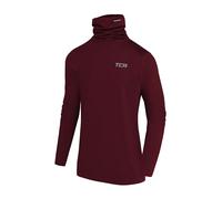 TCA Boys' Warm Up Long Sleeve Training Workout Funnel Neck Thermal Running Top with Thumbholes - Cabernet, 10-12 Years