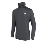 TCA Boys' Warm Up Long Sleeve Training Workout Funnel Neck Thermal Running Top with Thumbholes - Darkest Spruce,12-14 Years