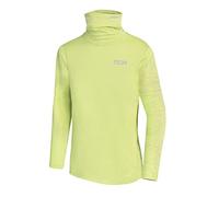 TCA Boys' Warm Up Long Sleeve Training Workout Funnel Neck Thermal Running Top with Thumbholes - Lime Punch,6-8 Years