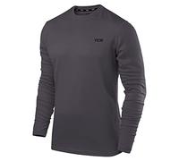 TCA Element Mens Athletic Sports Shirt - Lightweight Breathable Long Sleeve Gym & Running Top - Castlerock, L