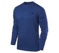 TCA Element Mens Athletic Sports Shirt - Lightweight Breathable Long Sleeve Gym & Running Top - Twilight Blue, XXL