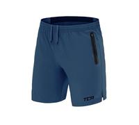 TCA Elite Tech Men Gym Athletic Workout Running Shorts for Men with Zipper Pockets - Iron Blue, XL