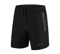 TCA Mens Gym Running Shorts w/ Zip Phone Pockets Lightweight Breathable Quickdry