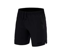TCA Elite Tech Mens Running Shorts with Zip Pockets, Gym Shorts Men Training Sports Short with Phone Pocket Black - Triple Black, XL