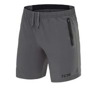 TCA Elite Tech Mens Running Shorts with Zip Pockets, Gym Shorts Men Training Sports Short with Phone Pocket Black - Asphalt, XXXL