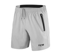 TCA Mens Gym Running Shorts w/ Zip Phone Pockets Lightweight Breathable Quickdry