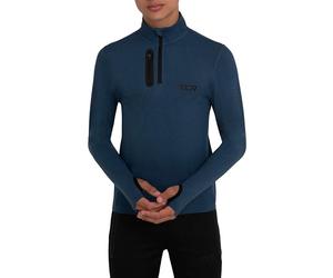 TCA Fusion Gym Tops for Boys Training Long Sleeve Running Top Boys Gym Clothes - Navy Marl/Navy Marl, 8-10 Years