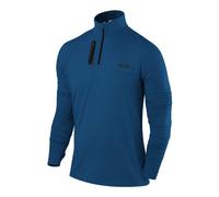 TCA Fusion Long Sleeve Running Top Men - Training Tops for Men - Golf Top Golf Clothing - 1/4 Zip Tops Mens - for Gym Hiking - Deep Blue, M