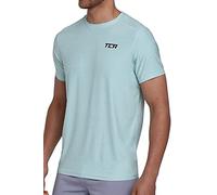 TCA Galaxy 4D-Stretch Mens Gym, Running, Training T Shirt - Gym Tops for Men, Running Top Men, Lightweight Breathable Moisture Wicking Quick Dry Tshirt| - Bay, M