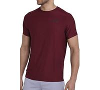 TCA Galaxy 4D-Stretch Mens Gym, Running, Training T Shirt - Gym Tops for Men, Running Top Men, Lightweight Breathable Moisture Wicking Quick Dry Tshirt| - Cabernet, L