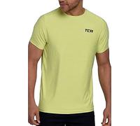 TCA Galaxy 4D-Stretch Mens Gym, Running, Training T Shirt - Gym Tops for Men, Running Top Men, Lightweight Breathable Moisture Wicking Quick Dry Tshirt| - Lime Punch, S