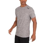 TCA Galaxy 4D-Stretch Mens Gym, Running, Training T Shirt - Gym Tops for Men, Running Top Men, Lightweight Breathable Moisture Wicking Quick Dry Tshirt| - Cool Grey, XL
