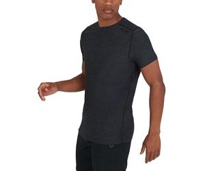 TCA Galaxy 4D-Stretch Mens Gym, Running, Training T Shirt - Gym Tops for Men, Running Top Men, Lightweight Breathable Moisture Wicking Quick Dry Tshirt| - Black, XXL