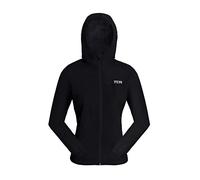 TCA Girls' AirLite 2.0 Hooded Waterproof Reflective Running Rain Jacket with Zip Pockets - Black, 12-14 Years