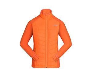 TCA Girls' Excel Runner All-Season Lightweight Sports Water Repellent Packable Running Training Jacket - Neon Orange, 12-14 Years