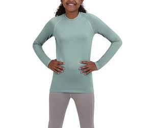 TCA Girls' SuperThermal Long Sleeve Performance Base Layer Running Training Top - Bay, 6-8 Years