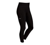 TCA Girls' SuperThermal Performance High Waisted Training Sports Running Tights Leggings with Phone Pocket - Black Rock, 8-10 Years