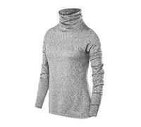 TCA Girls' Warm Up Long Sleeve Training Workout Funnel Neck Thermal Running Top with Thumbholes