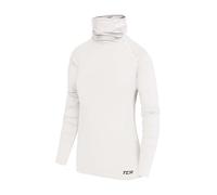 TCA Girls' Warm Up Long Sleeve Training Workout Funnel Neck Thermal Running Top with Thumbholes - White, XLY 12-14 Years