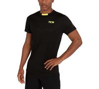 TCA Men's Atomic Quick Dry T Shirt, Gym Sports Running Top for Men, Lightweight Breathable Moisture Wicking Active Athletic Short Sleeve Shirt - Black, S