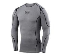 TCA Men's & Boys' Elite+ Compression Base Layer Top Thermal Long Sleeve Under Shirt - Dark Carbon, 8-10 Years