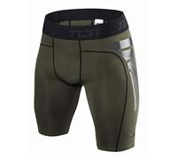 TCA Men's CarbonForce Pro Compression Base Layer Shorts Thermal Under Gear - Forest Night, XL