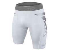 TCA Men's CarbonForce Pro Compression Base Layer Shorts Thermal Under Gear - White, XL