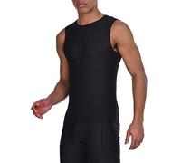 TCA Men's Cycling Jersey Mens Cooling Vest - Cooling Vests for Men, Super Breathable See-Through Mesh Sleeveless Top - Biking Gear Tight Fit Baselayer- Black Stealth, L