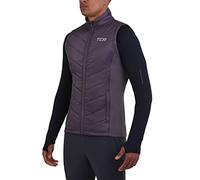 TCA Men's Excel Reflective Running Walking Hiking Sleeveless Thermal Padded Gilet with Zipped Pockets - Gothic Grape, S