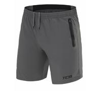 TCA Mens Gym Running Shorts w/ Zip Phone Pockets Lightweight Breathable Quickdry