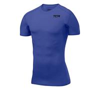 TCA Men's HyperFusion Compression Base Layer Top Short Sleeve Under Shirt - Dazzling Blue, M