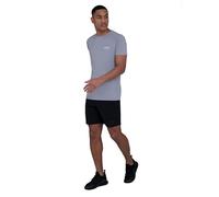TCA Men's Stamina Short Sleeve Lightweight Running T-Shirt with Zip Pocket - Cool Grey, XL