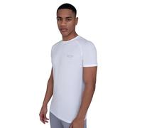 TCA Men's Stamina Short Sleeve Lightweight Running T-Shirt with Zip Pocket - White, XL