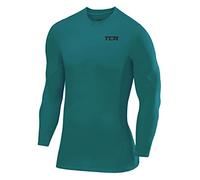 TCA Men's SuperThermal Compression Base Layer Top Long Sleeve Thermal Under Shirt - Cadmium Green, M