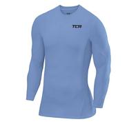 TCA Men's SuperThermal Compression Base Layer Top Long Sleeve Thermal Under Shirt - Ice Blue, XL