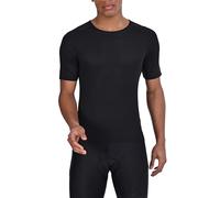 TCA Men's T-Shirts Short Sleeve Cycling Base Layer Mens Activewear - Super Breathable See-Through Mesh Gym Top - Tight Fit Undershirt Running Top Men - Black Stealth, XL