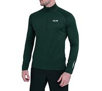 TCA Men's Winter Run Half-Zip Long Sleeve Running ReflectiveTraining Workout Outdoor Athletic Top - Woodland, XXL
