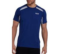 TCA Quick Dry T Shirt Gym Top for Men Short Sleeve Running Top Mens Gym Clothes Sports Active wear, Lightweight Breathable Moisture Wicking Clothing - Blueprint, M