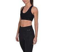 TCA Racerback Sports Bra for Women with Removable Pads, Wireless Seamless Racer Back Support Comfort - Yoga Sports Bra for Women - Black Stealth, S