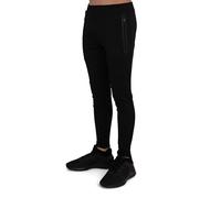 TCA Rapid Tracksuit Bottoms Boys' Gym Running Joggers for Boys Jogging Bottoms with Zip Pockets - Black Stealth, 10-12 Years