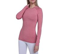 TCA Super Thermal Top Women - Ladies Thermal Vest - Thermals Womens - Ski Base Layer Women - Workout Tops for Cold Weather - Dusty Rose, M